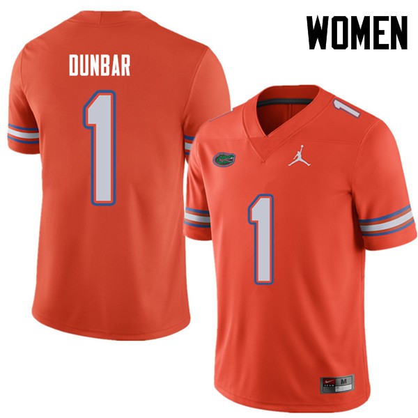 Jordan Brand Women #1 Quinton Dunbar Florida Gators College Football Jersey Orange
